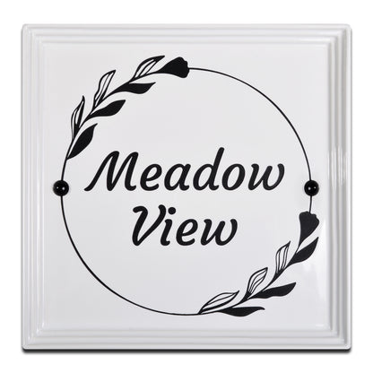 Ceramic Square House Sign 25cm