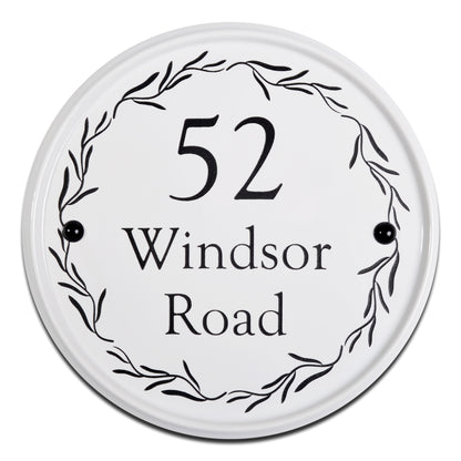 Round Ceramic House Sign 24cm