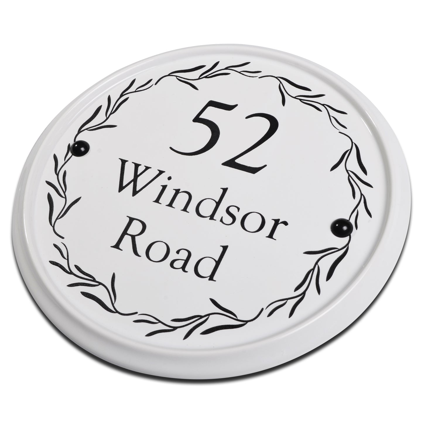 Round Ceramic House Sign 24cm