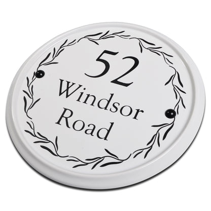 Round Ceramic House Sign 24cm