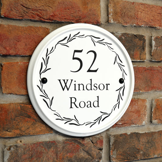 Round Ceramic House Sign 24cm