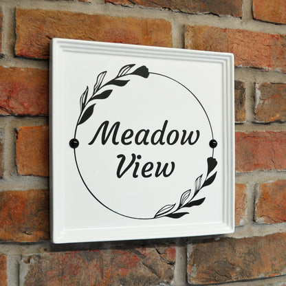 Ceramic Square House Sign 25cm