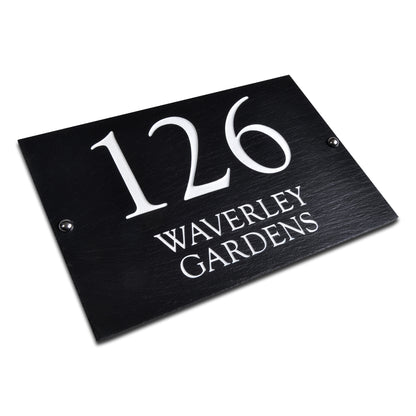 Riven Slate House Sign