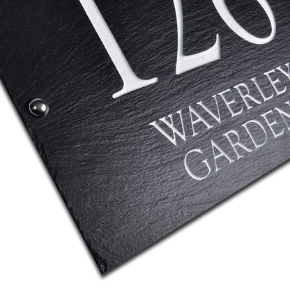 Riven Slate House Sign