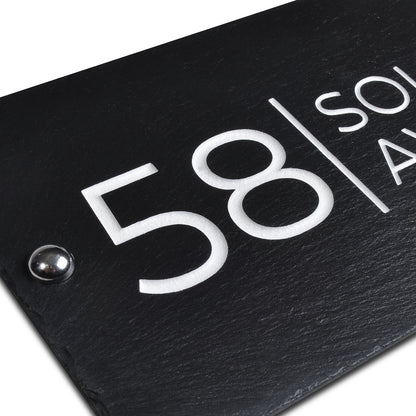 Riven Slate House Sign