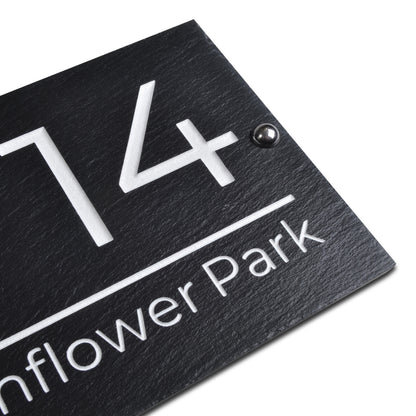 Riven Slate House Sign