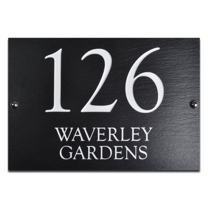Riven Slate House Sign