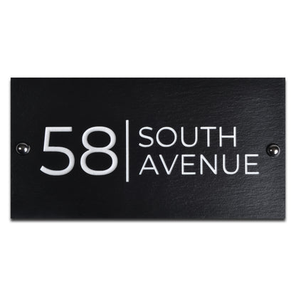 Riven Slate House Sign