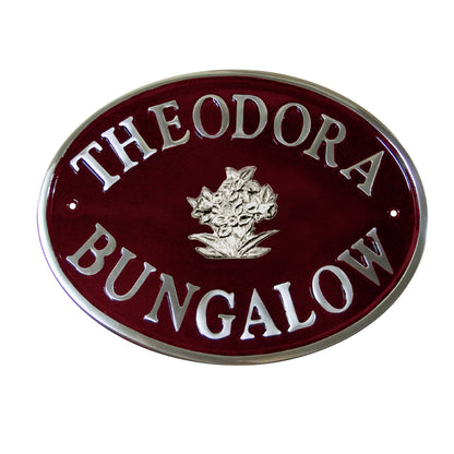 Oval House Sign