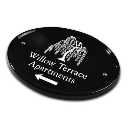 Oval Ceramic House Sign 31 x 24cm