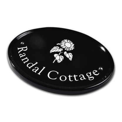 Oval Ceramic House Sign 31 x 24cm
