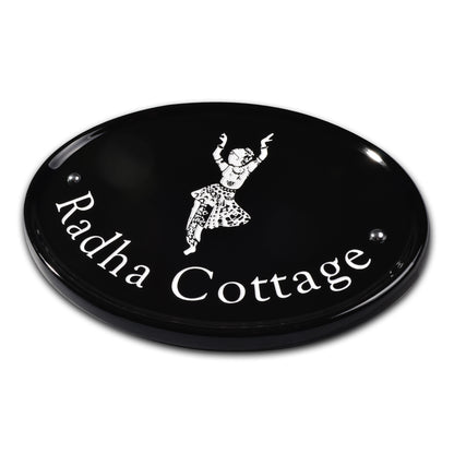 Oval Ceramic House Sign 31 x 24cm