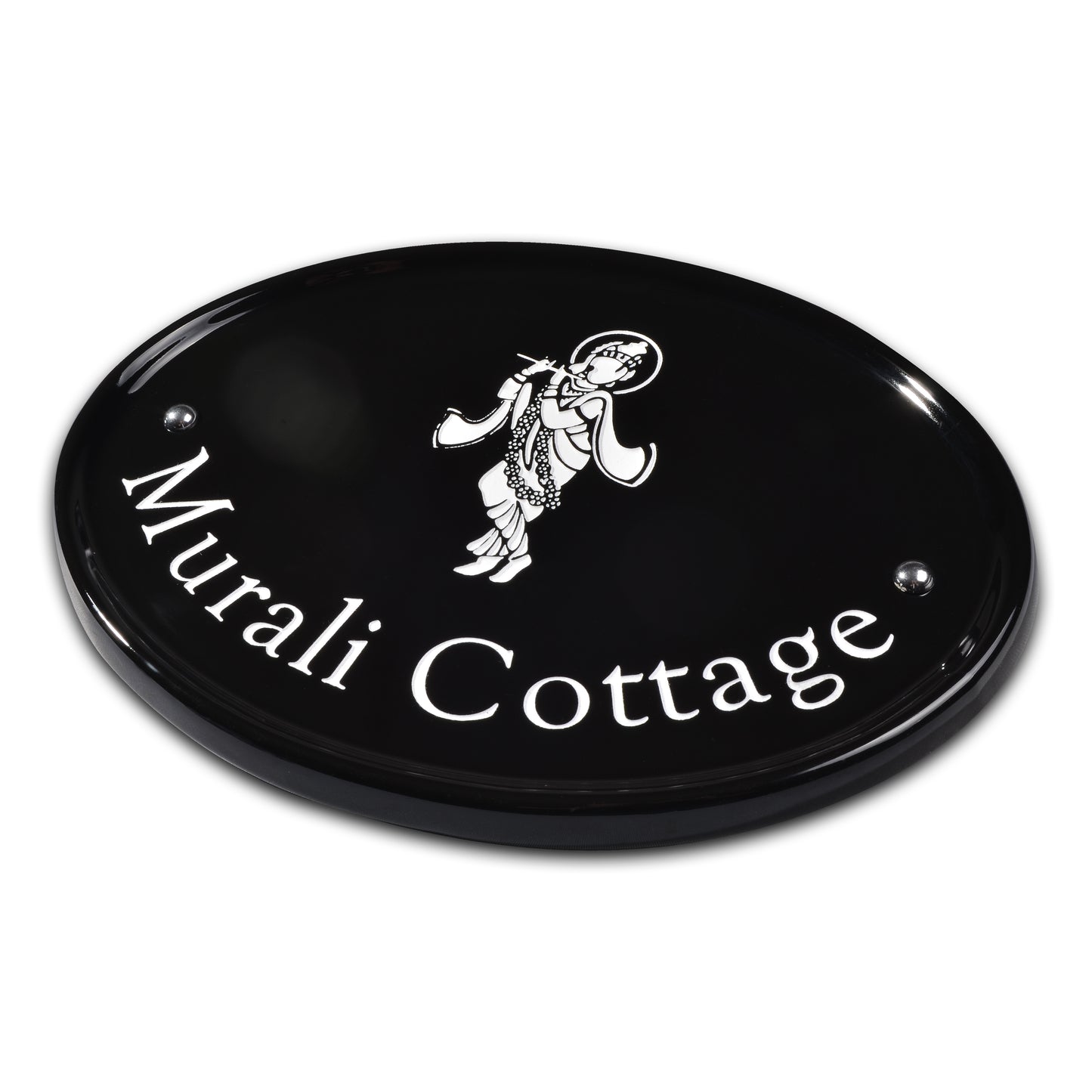 Oval Ceramic House Sign 31 x 24cm