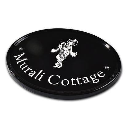 Oval Ceramic House Sign 31 x 24cm