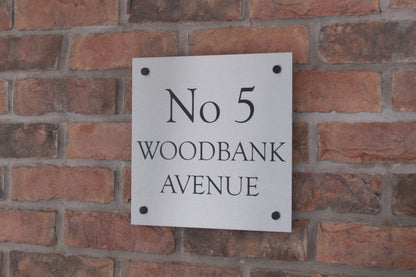 Stainless Steel Square House Sign