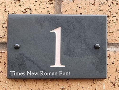 Smooth Slate House Number 1, 2, 3 digits