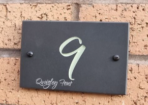 Smooth Slate House Number 1, 2, 3 digits