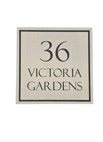 Reversed Slate House Sign - 20 x 20cm