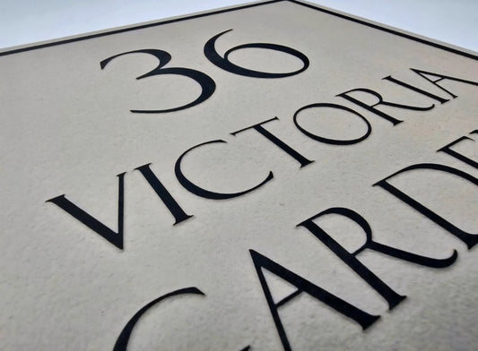 Reversed Slate House Sign - 20 x 20cm