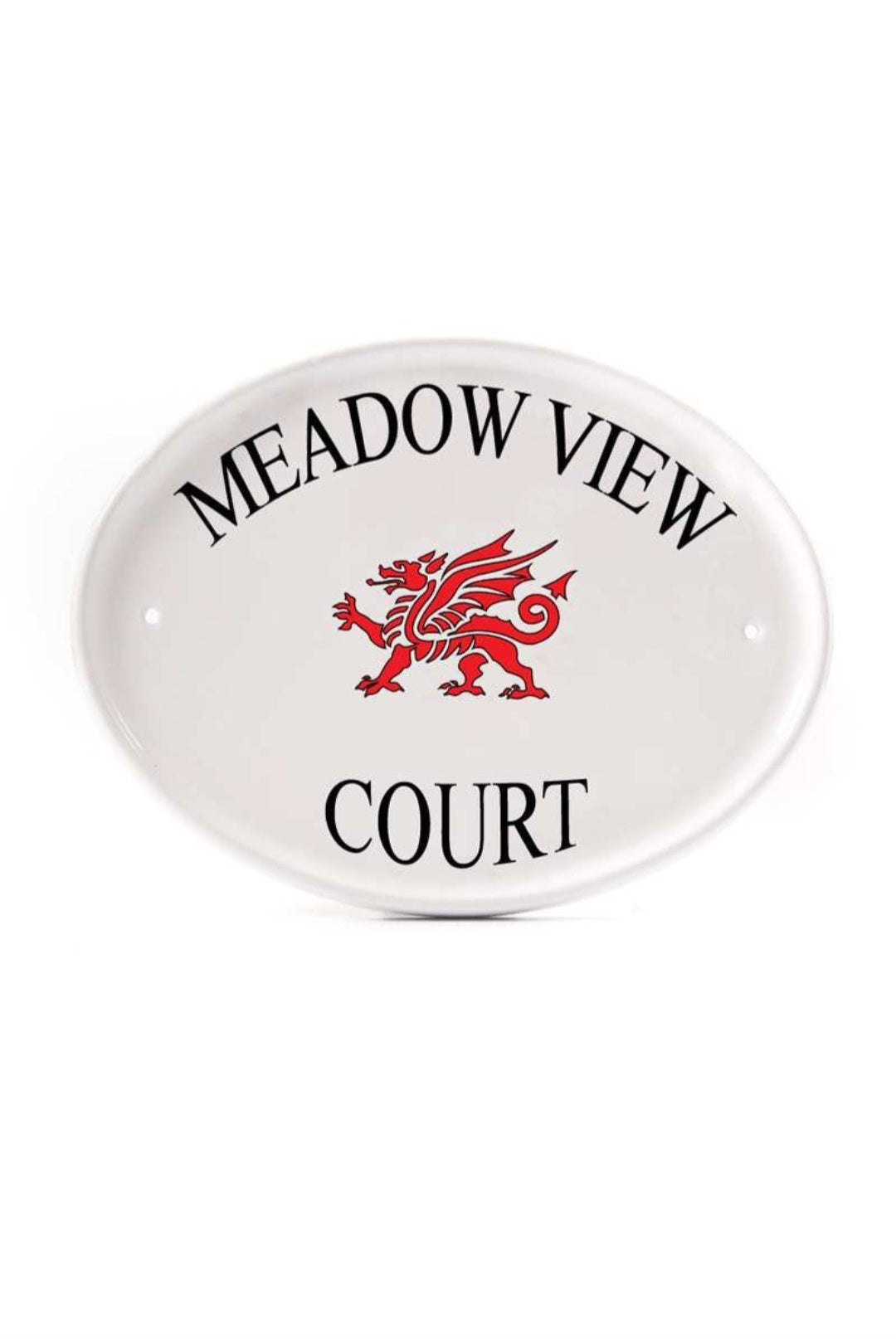 Oval Ceramic House Sign 31 x 24cm