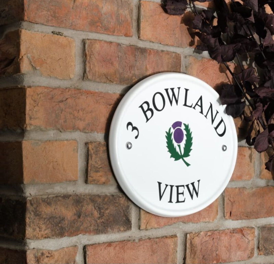 Oval Ceramic House Sign 31 x 24cm
