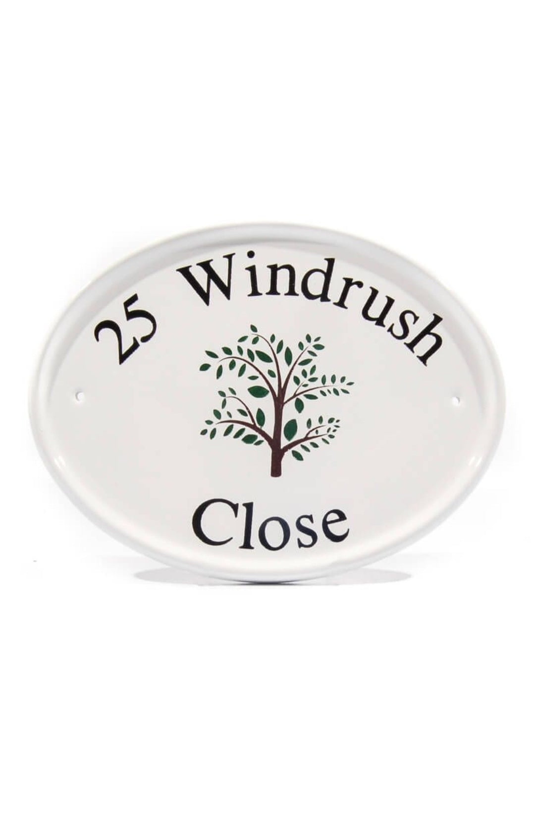 Oval Ceramic House Sign 31 x 24cm
