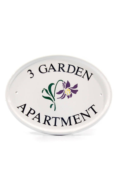 Oval Ceramic House Sign 31 x 24cm