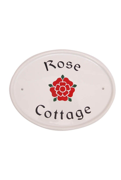 Oval Ceramic House Sign 31 x 24cm