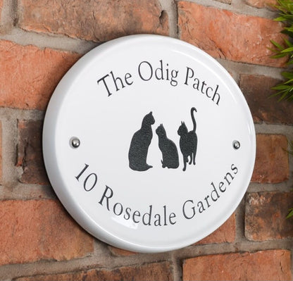 Oval Ceramic House Sign 31 x 24cm