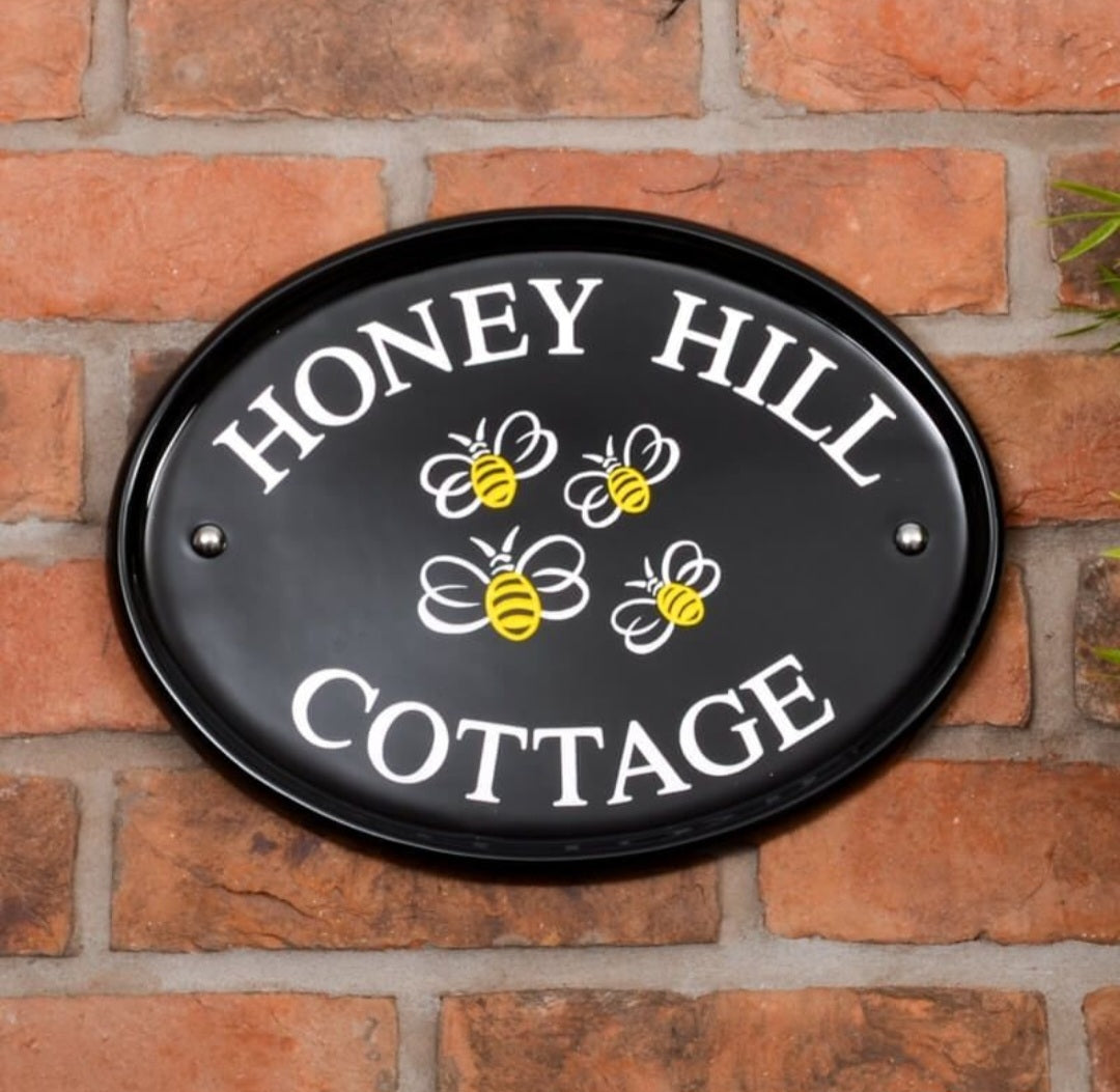 Oval Ceramic House Sign 31 x 24cm