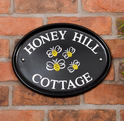 Oval Ceramic House Sign 31 x 24cm