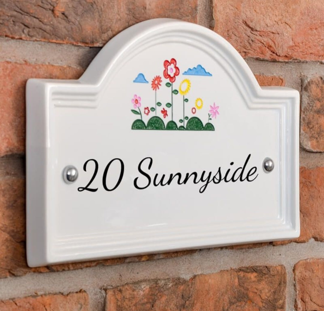 Ceramic Bridge House Sign 27.5 x 16.5cm