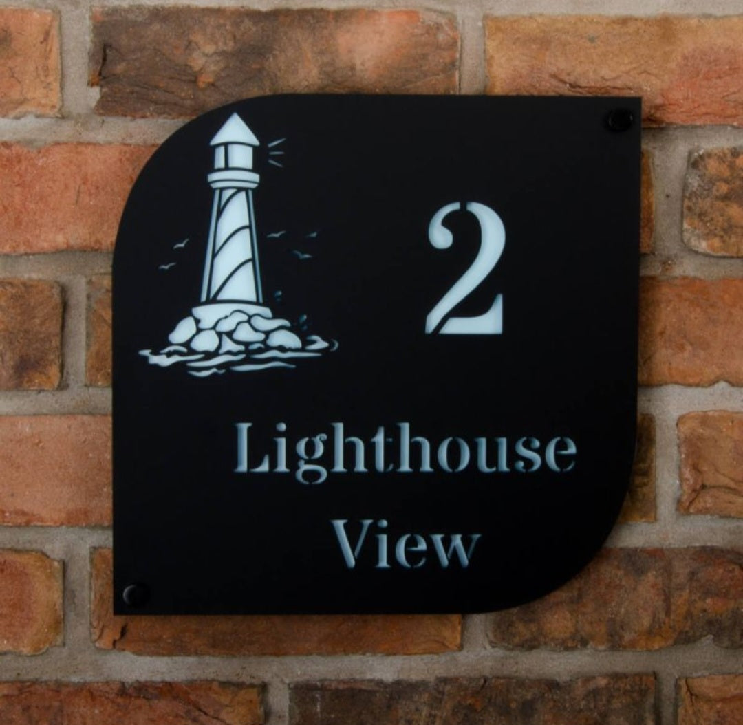 Motif Coastal Acrylic House Sign