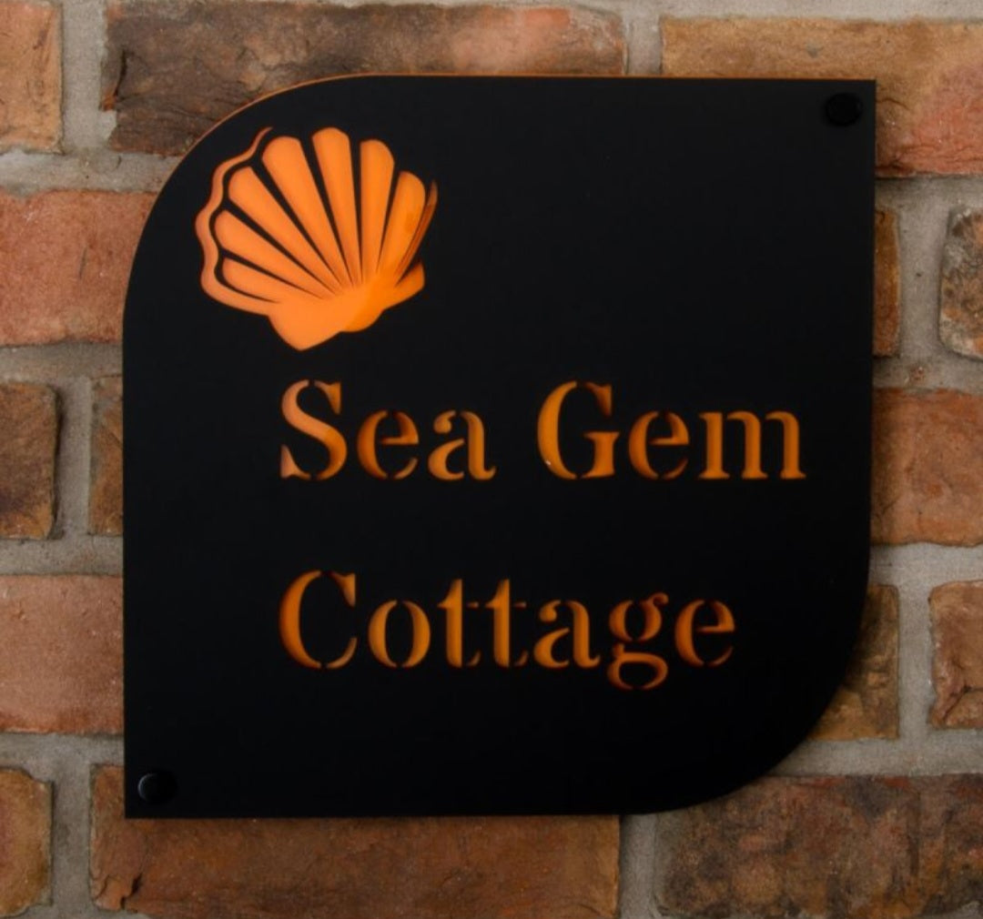 Motif Coastal Acrylic House Sign