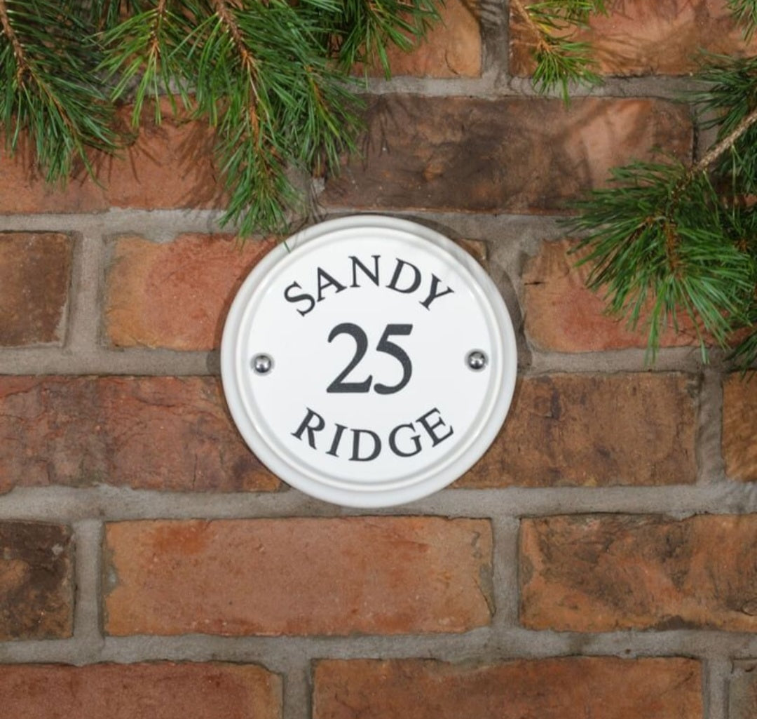 Round Ceramic House Sign 16cm