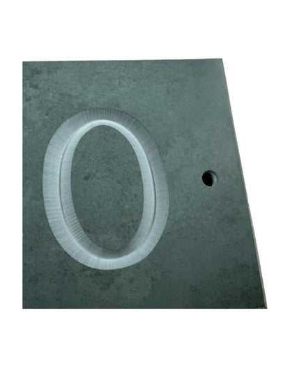 Slate House Number V-carved With White Infill Numbers from 1-99