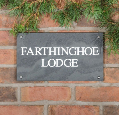 Smooth Slate House Sign