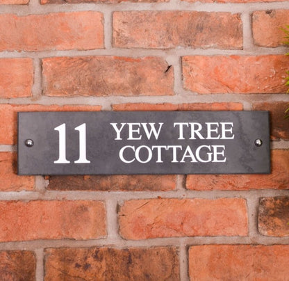 Smooth Slate House Sign