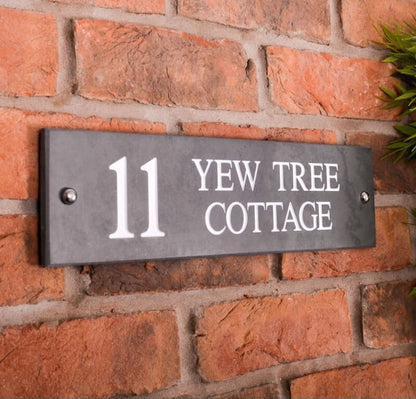 Smooth Slate House Sign
