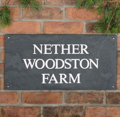 Smooth Slate House Sign