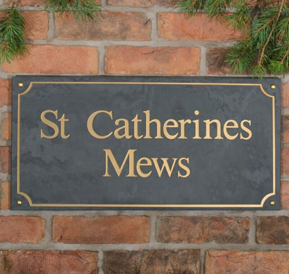 Smooth Slate House Sign