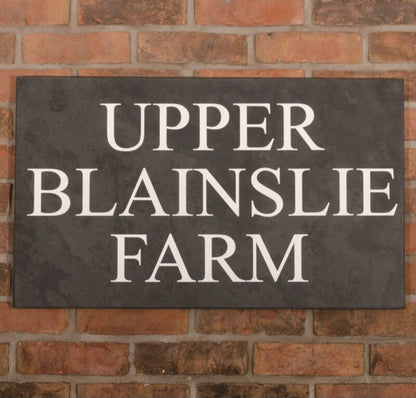 Smooth Slate House Sign
