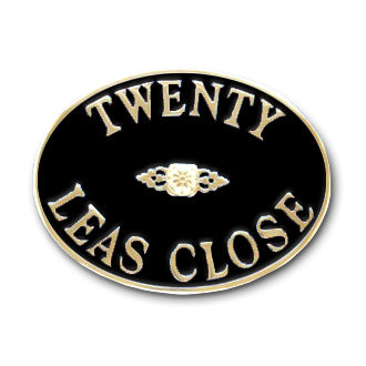 Oval House Sign