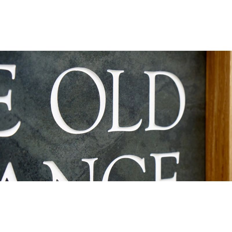 Free Standing Slate and Oak House Sign