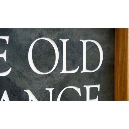 Free Standing Slate and Oak House Sign
