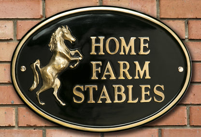 Oval House Sign
