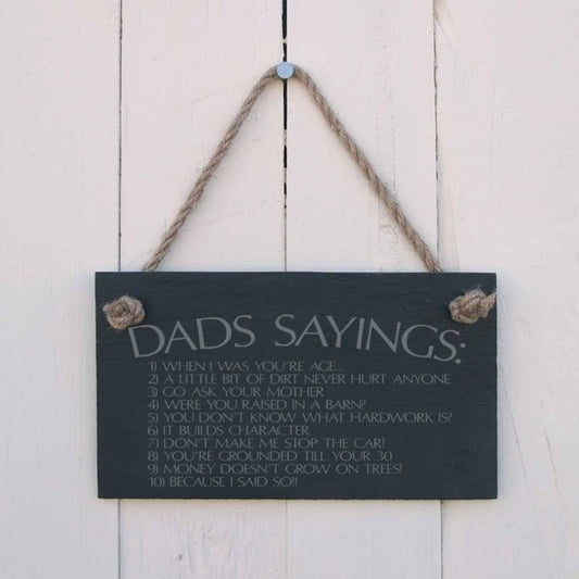 Slate Hanging Signs - Dad