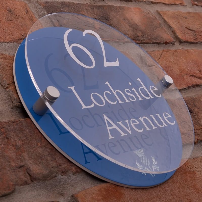 Modern Acrylic Round House Sign