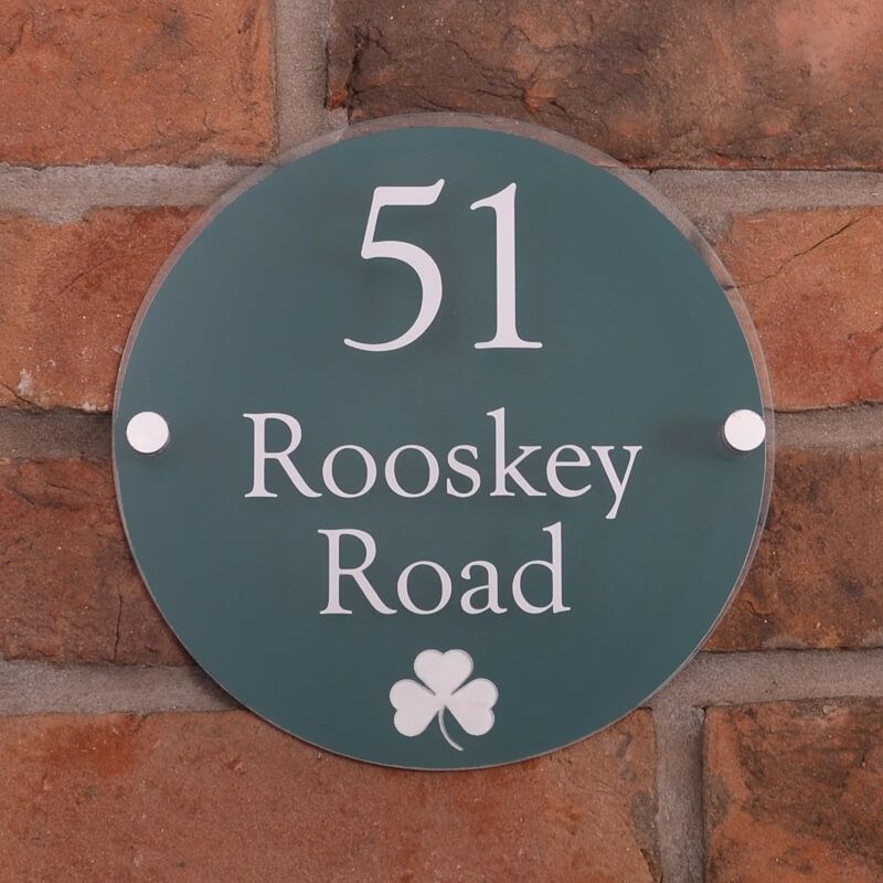 Modern Acrylic Round House Sign
