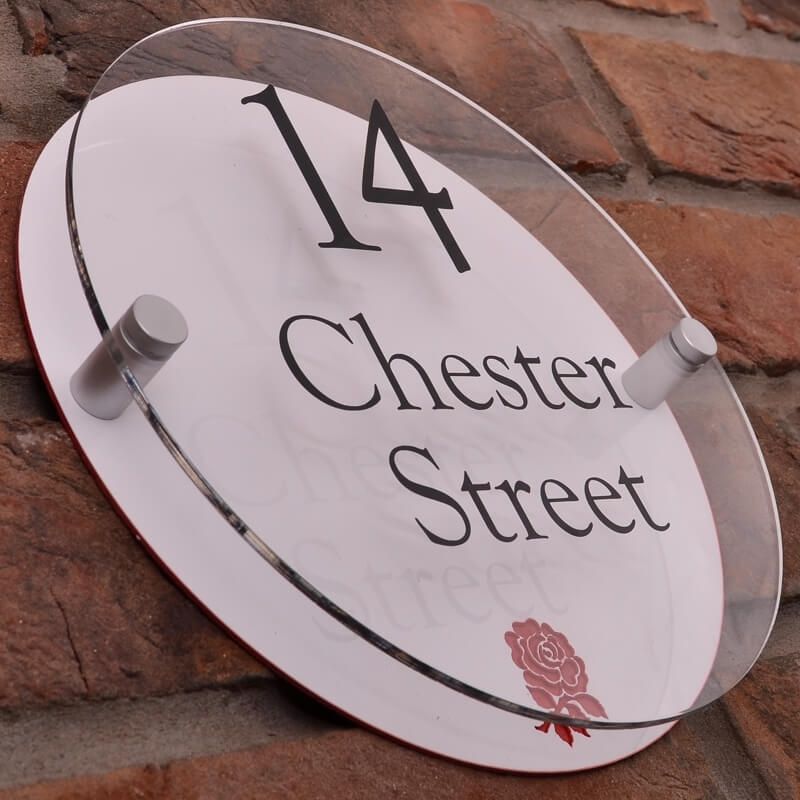 Modern Acrylic Round House Sign